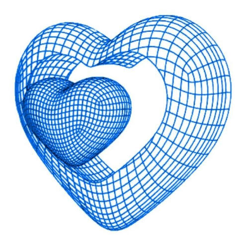 Blue y2k inspired heart