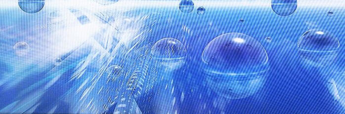 A digitalized photo of the sea with cartoon bubbles