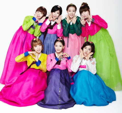 Rainbow wearing Hanbok